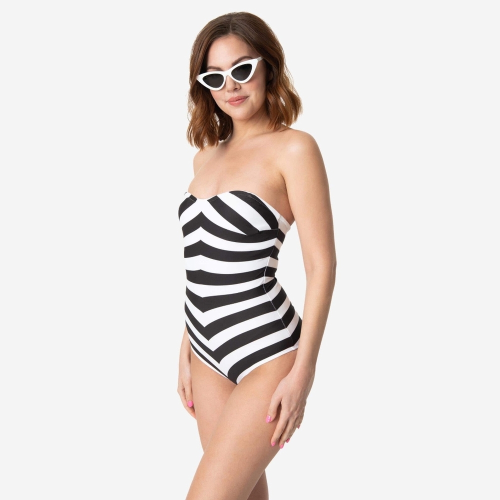 Barbie Striped Swimsuit by Unique Vintage XS/S